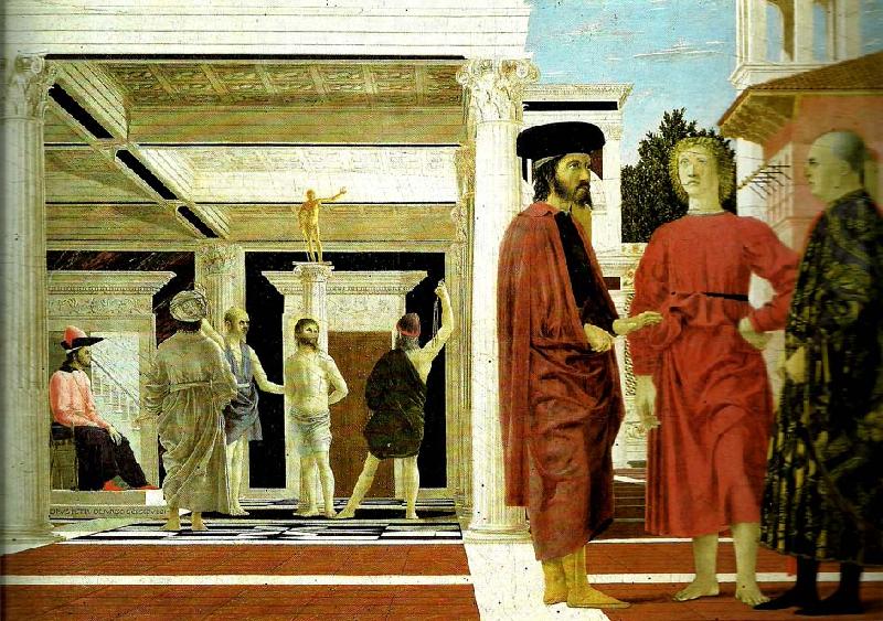 Piero della Francesca the flagellation oil painting image